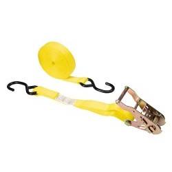 US Cargo Control 2620SH Ratchet Strap, 400 lb, 1 in Dia, 20 ft Length, S-Hook
